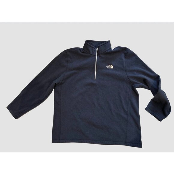 The North Face Men’s Sz XXL 2XL Navy Quarter Zip Fleece Pullover Sweatshirt - Picture 1 of 8